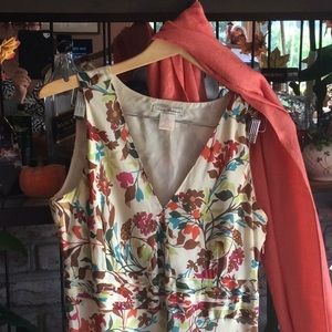 Silk and Cotton 3\4 length copyrighted print dress